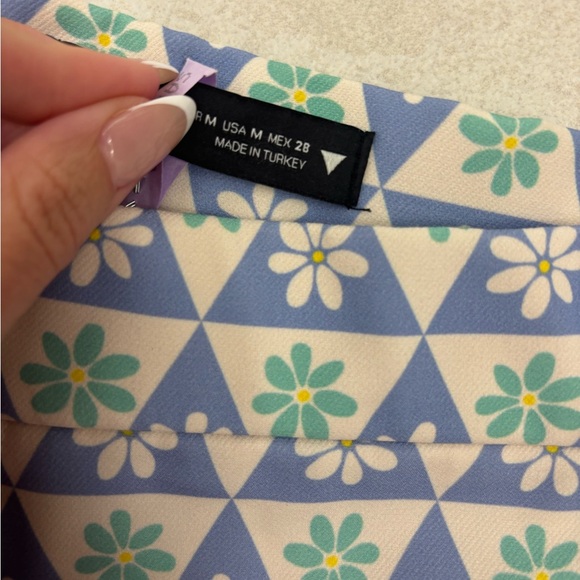 Zara Blue and White Patterned Jumpsuit - Picture 3 of 5